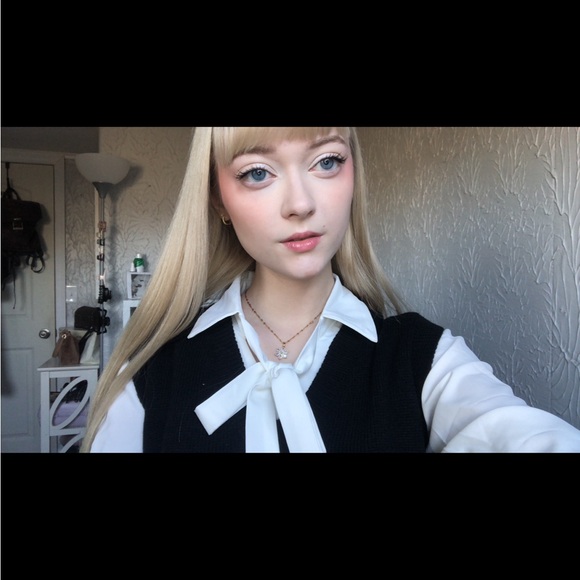 Black V-Neck Sweater Vest - Picture 2 of 5